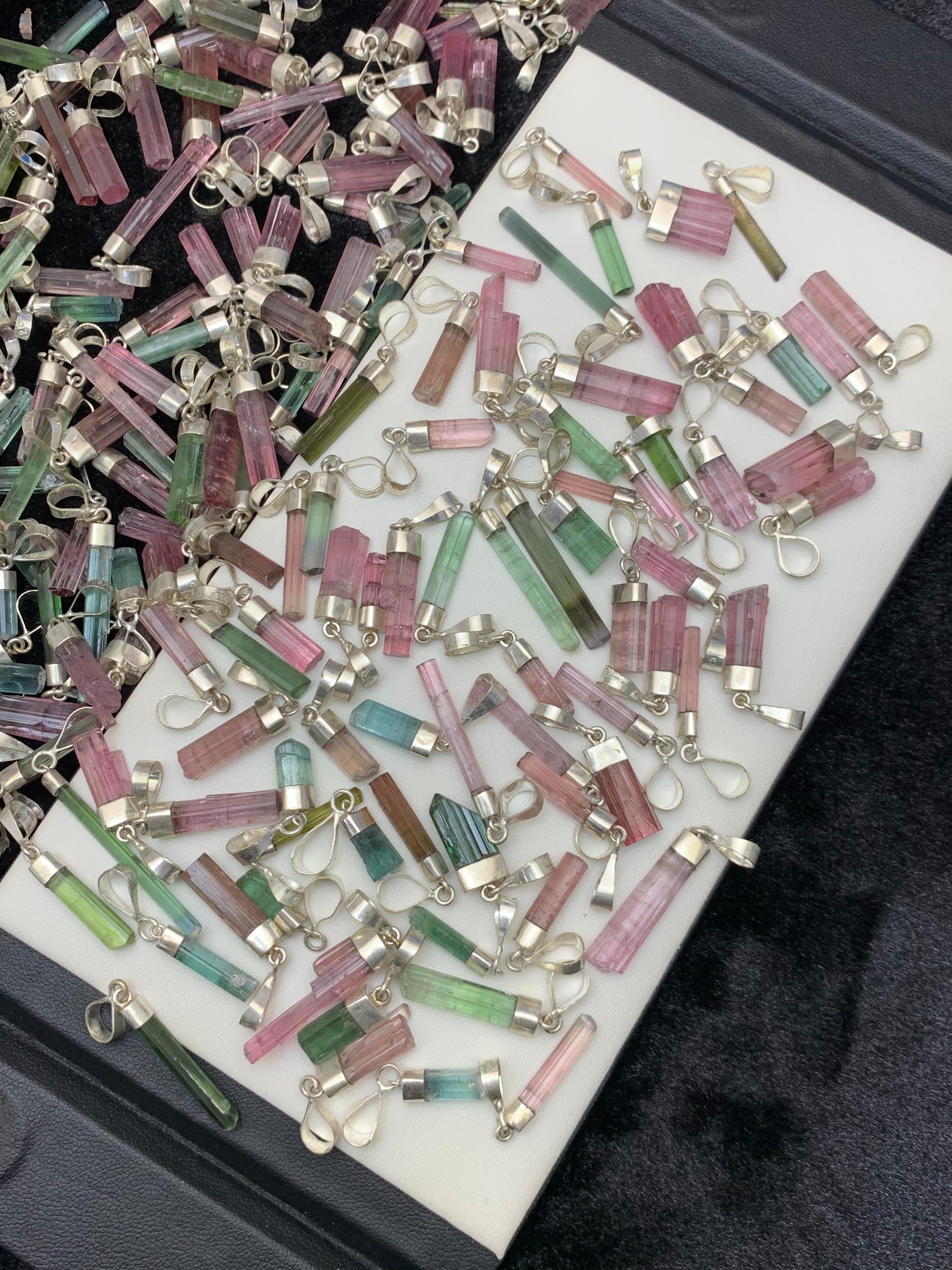 20 Pieces of Tourmaline Crystal Pendants Deal Wholesale