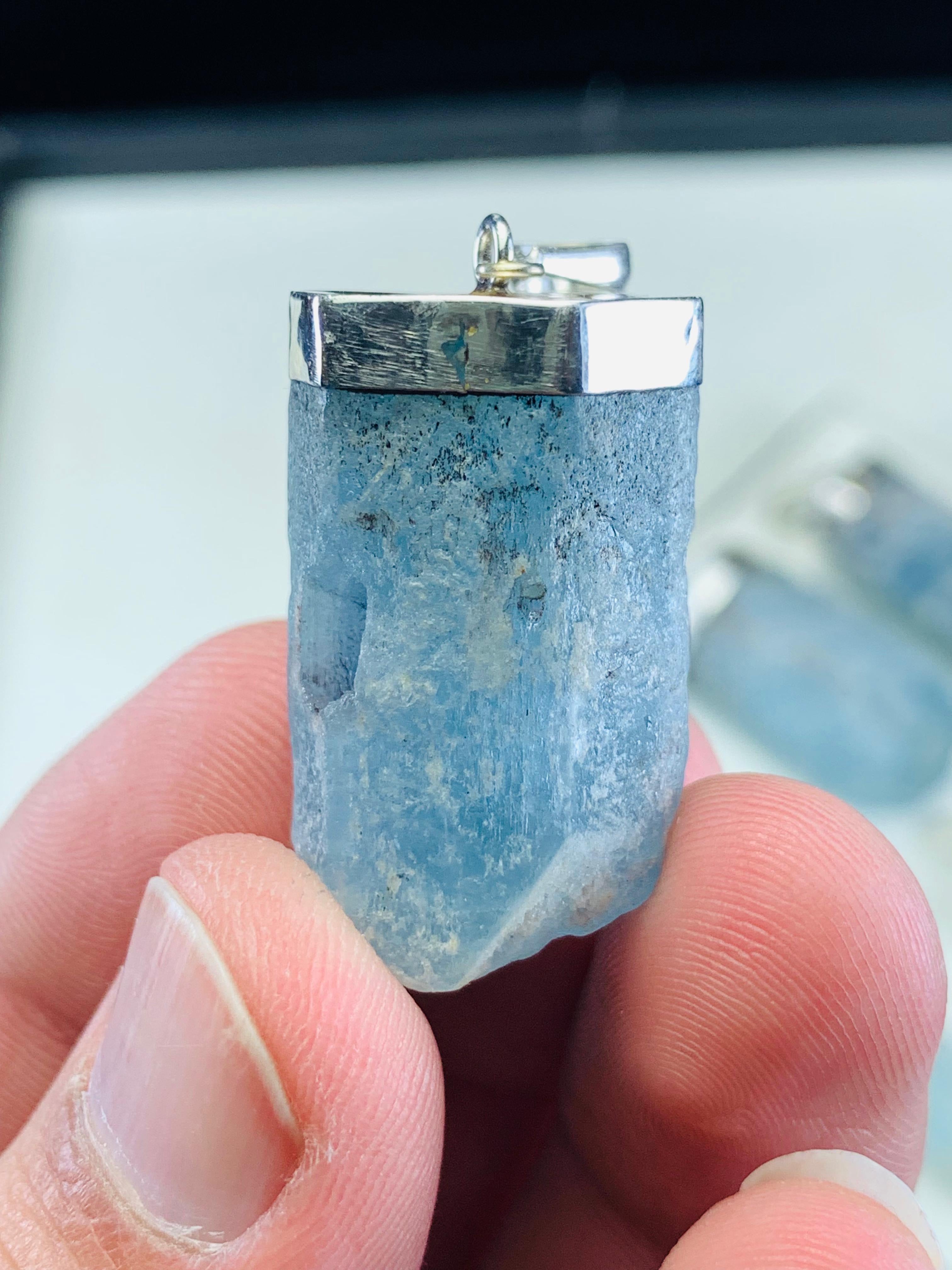 15 Aquamarine Crystal Healing Pendants