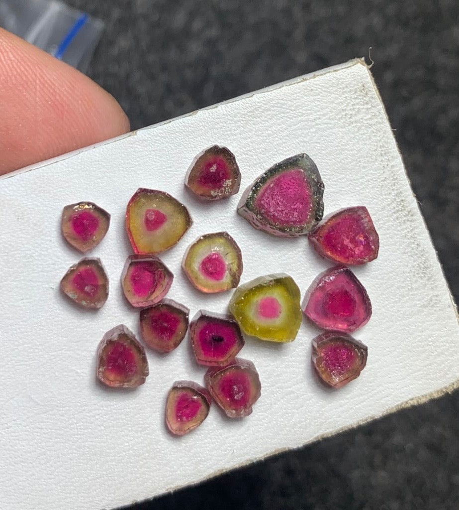 16 carats Watermelon Tourmaline Slices Bulk Parcel