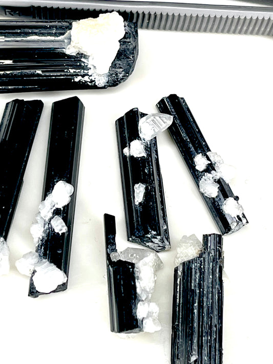 Rough Black Tourmaline Crystals 