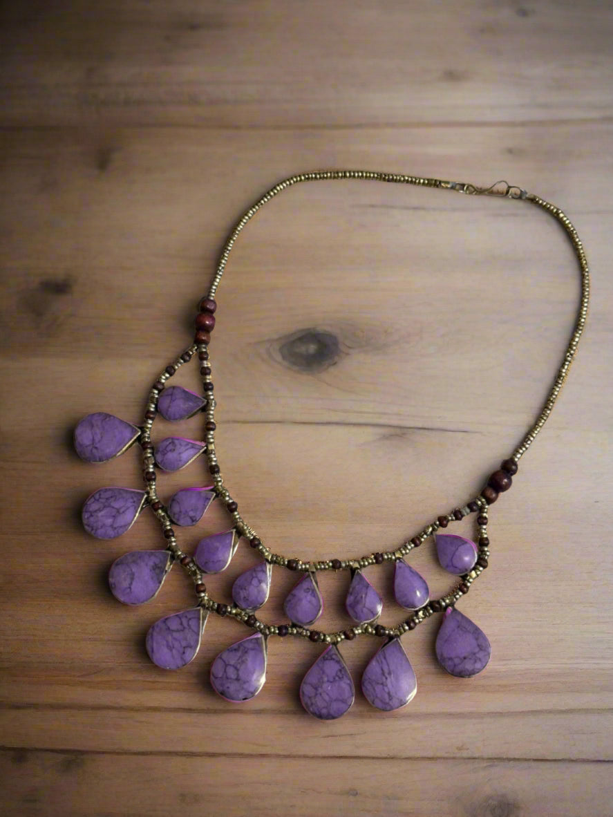 afghani mirror necklace