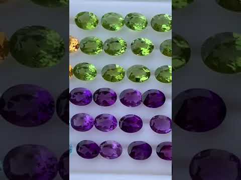 Exclusive Deal on Amethyst, Peridot, Citrine, and Topaz Pairs | Loose Gemstone Pairs