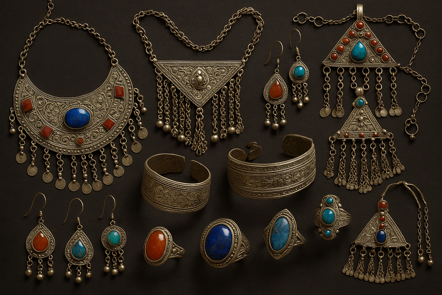 Afghan Tribal Kuchi Jewelry 