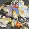 Mystery Crystal Pendant Set – 10 Pcs Assorted Gemstone Necklace Pendants
