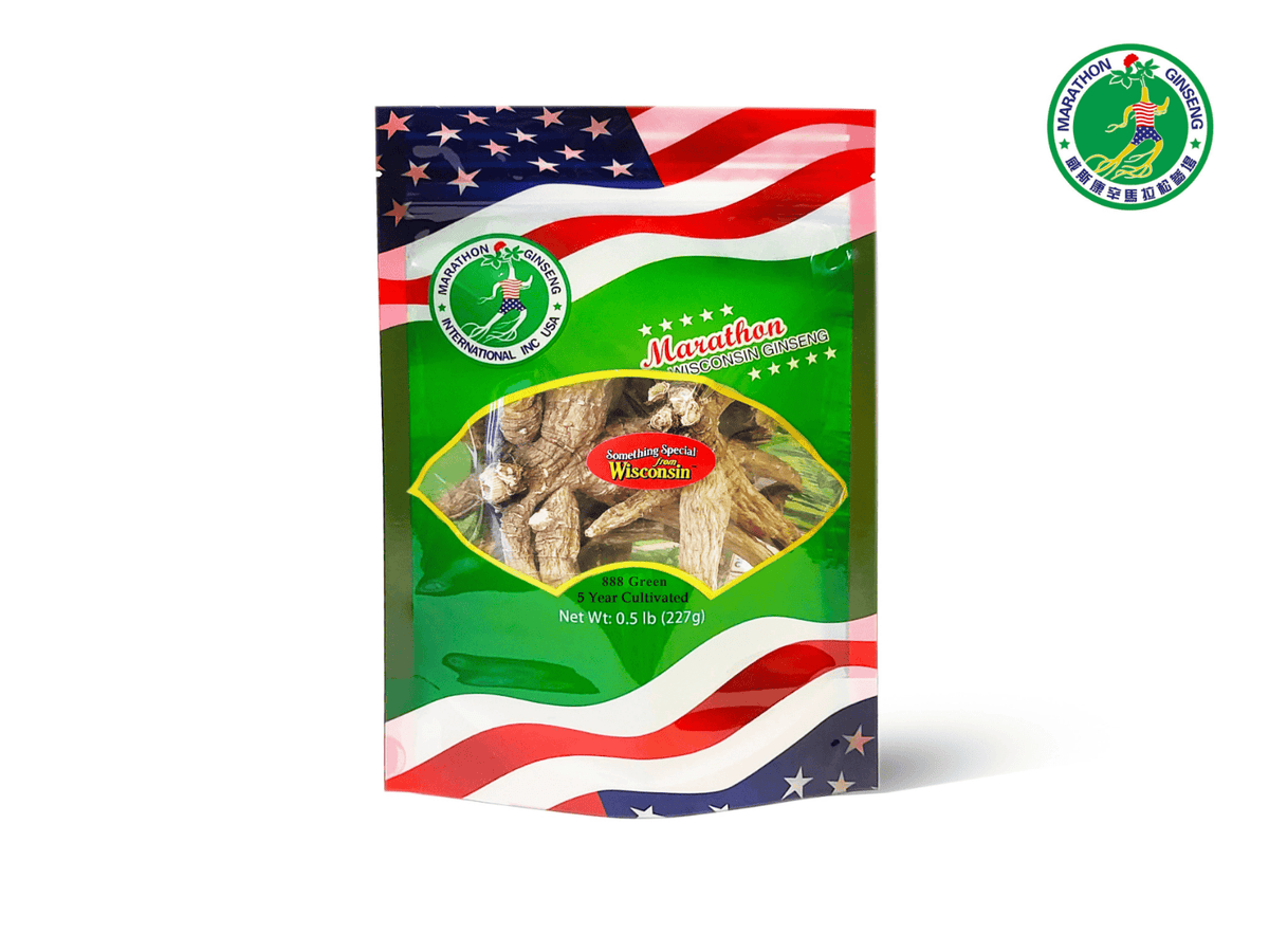 888 Green Grade 5-Year American Ginseng Root 0.5 lb
