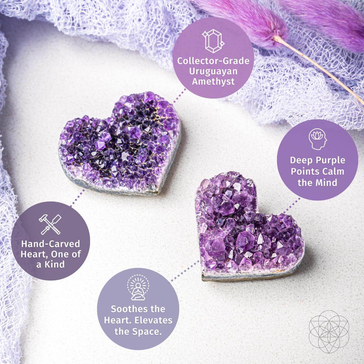 genuine Uruguayan amethyst crystal cluster