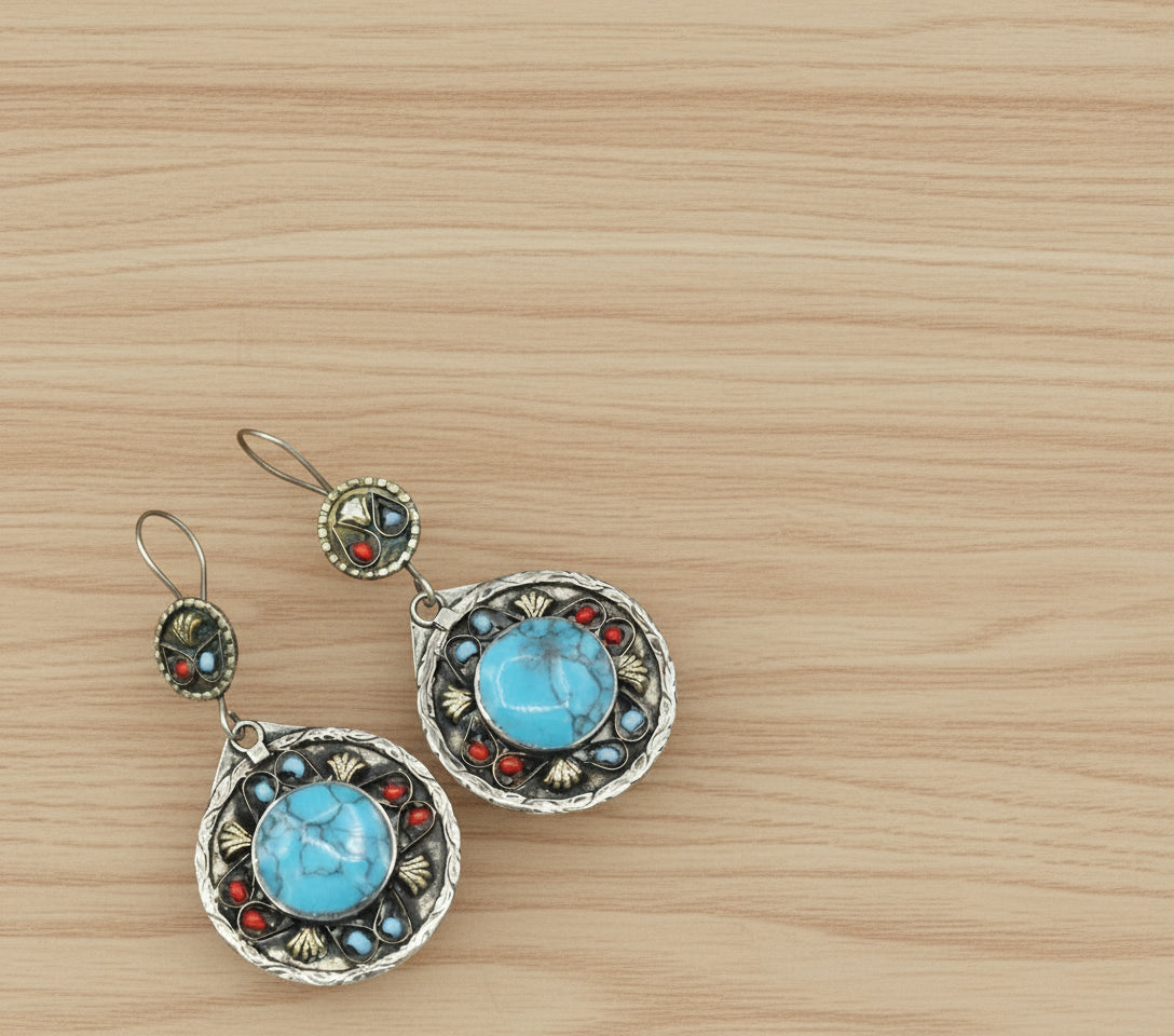 Afghan ethnic boho earring
