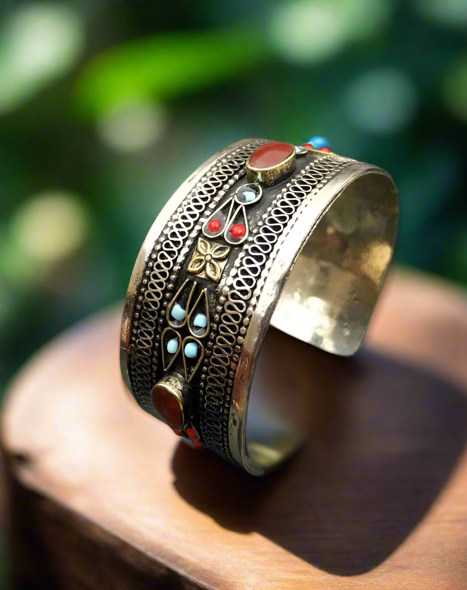 Afghan vintage ethnic wrist cuff
