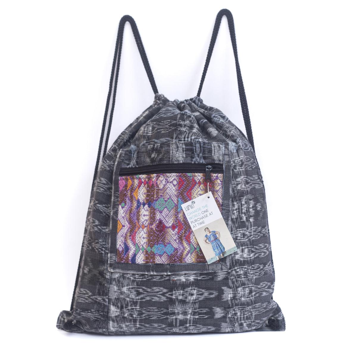 Upcycled Guatemalan Corte Backpack – Handmade Mayan Textile Bag