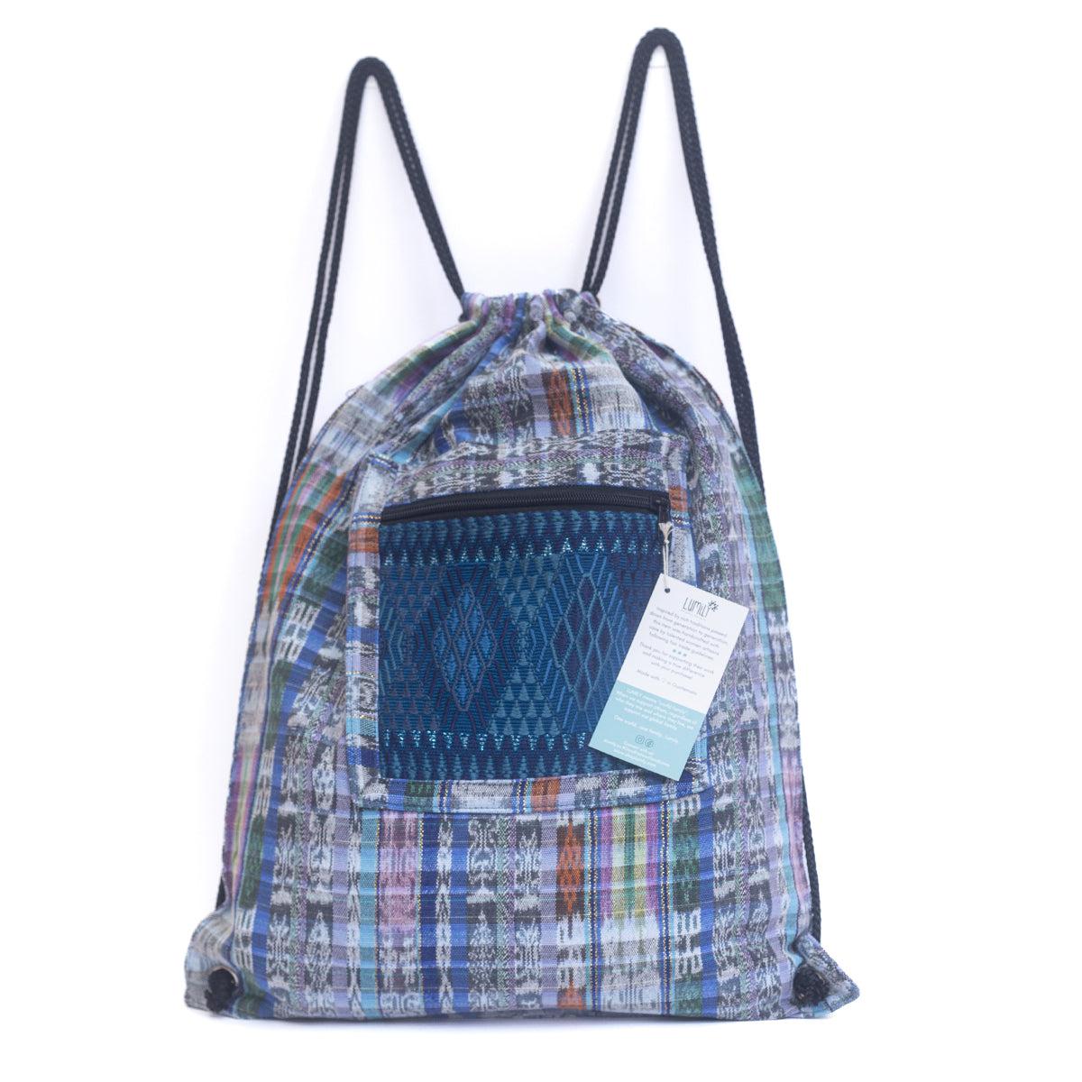 Upcycled Guatemalan Corte Backpack – Handmade Mayan Textile Bag