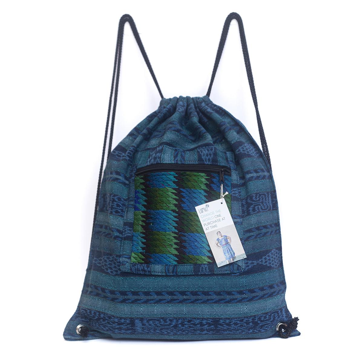 Upcycled Guatemalan Corte Backpack – Handmade Mayan Textile Bag