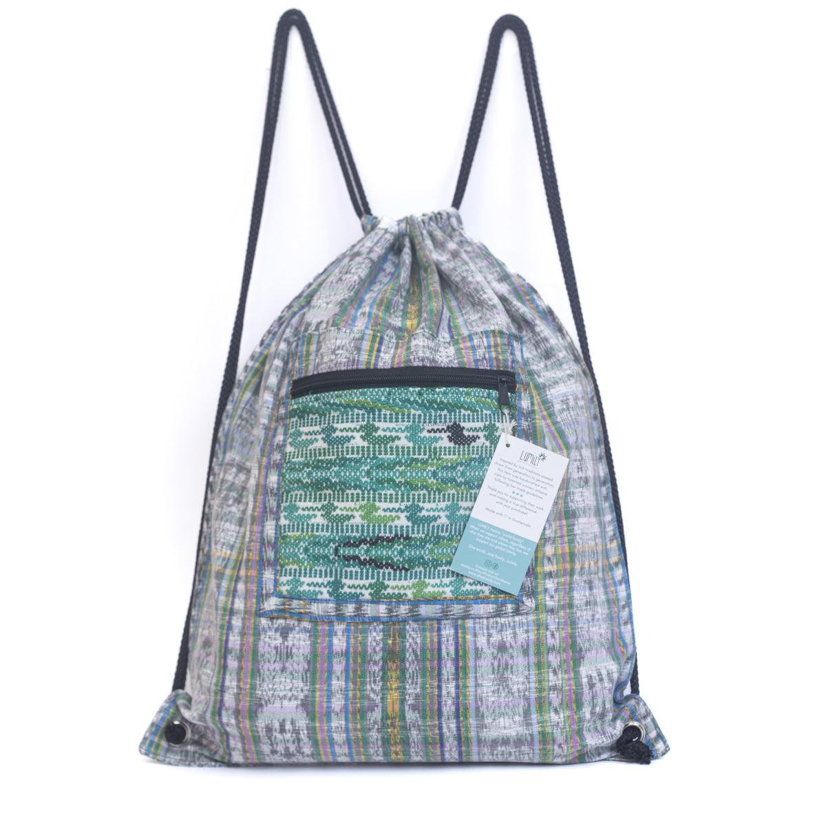 Upcycled Guatemalan Corte Backpack – Handmade Mayan Textile Bag