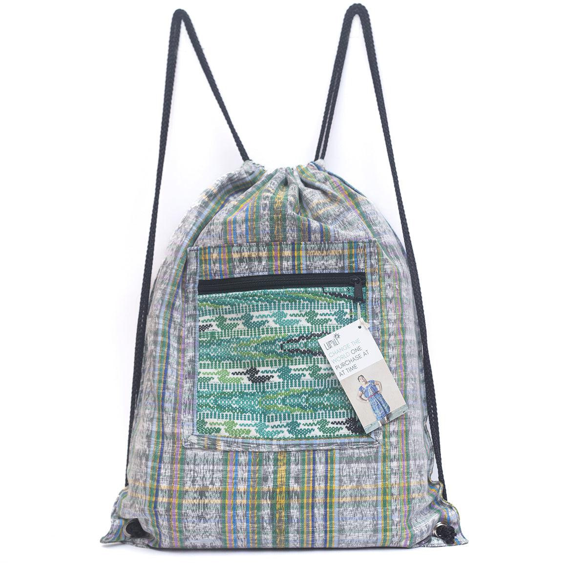 Upcycled Guatemalan Corte Backpack – Handmade Mayan Textile Bag