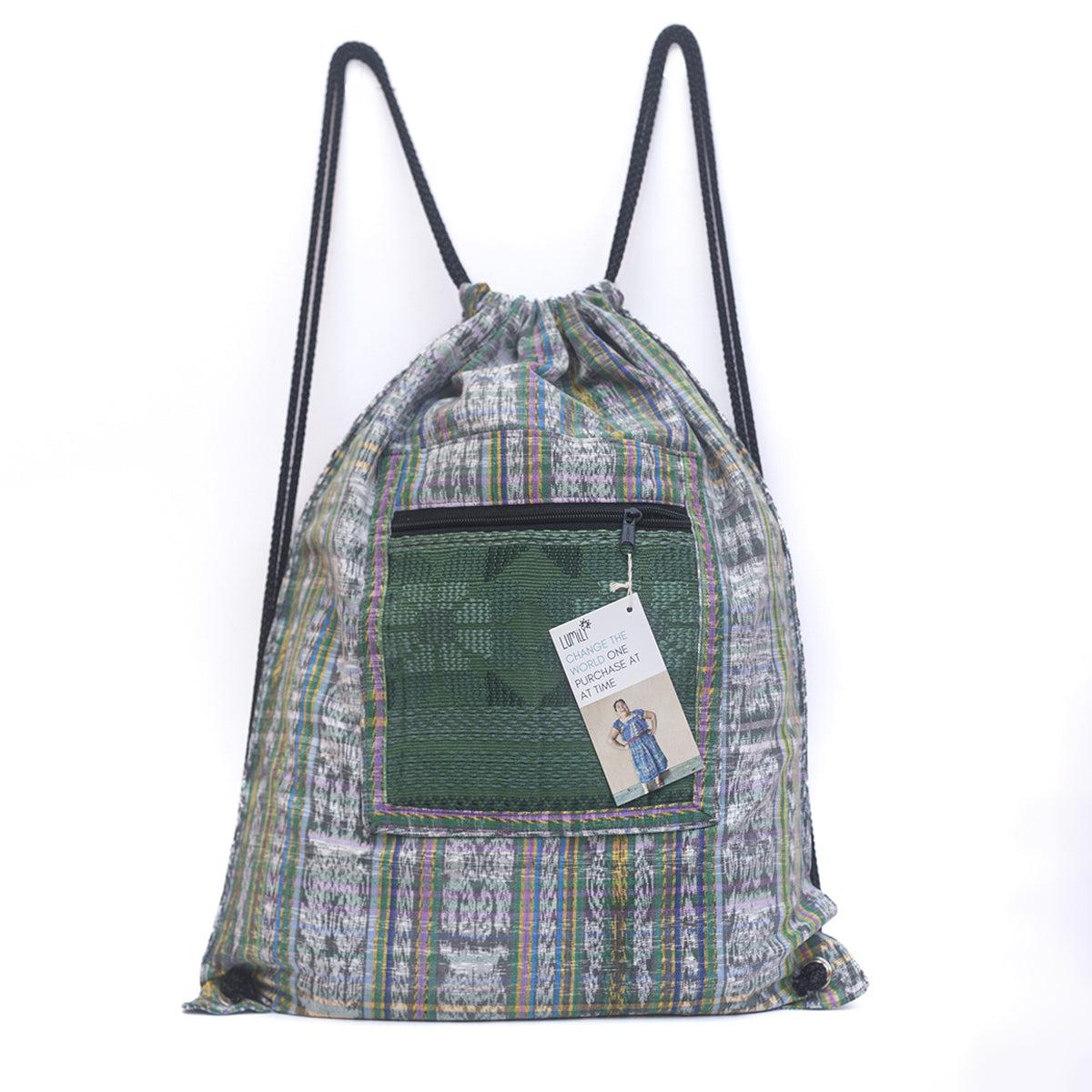 Upcycled Guatemalan Corte Backpack – Handmade Mayan Textile Bag