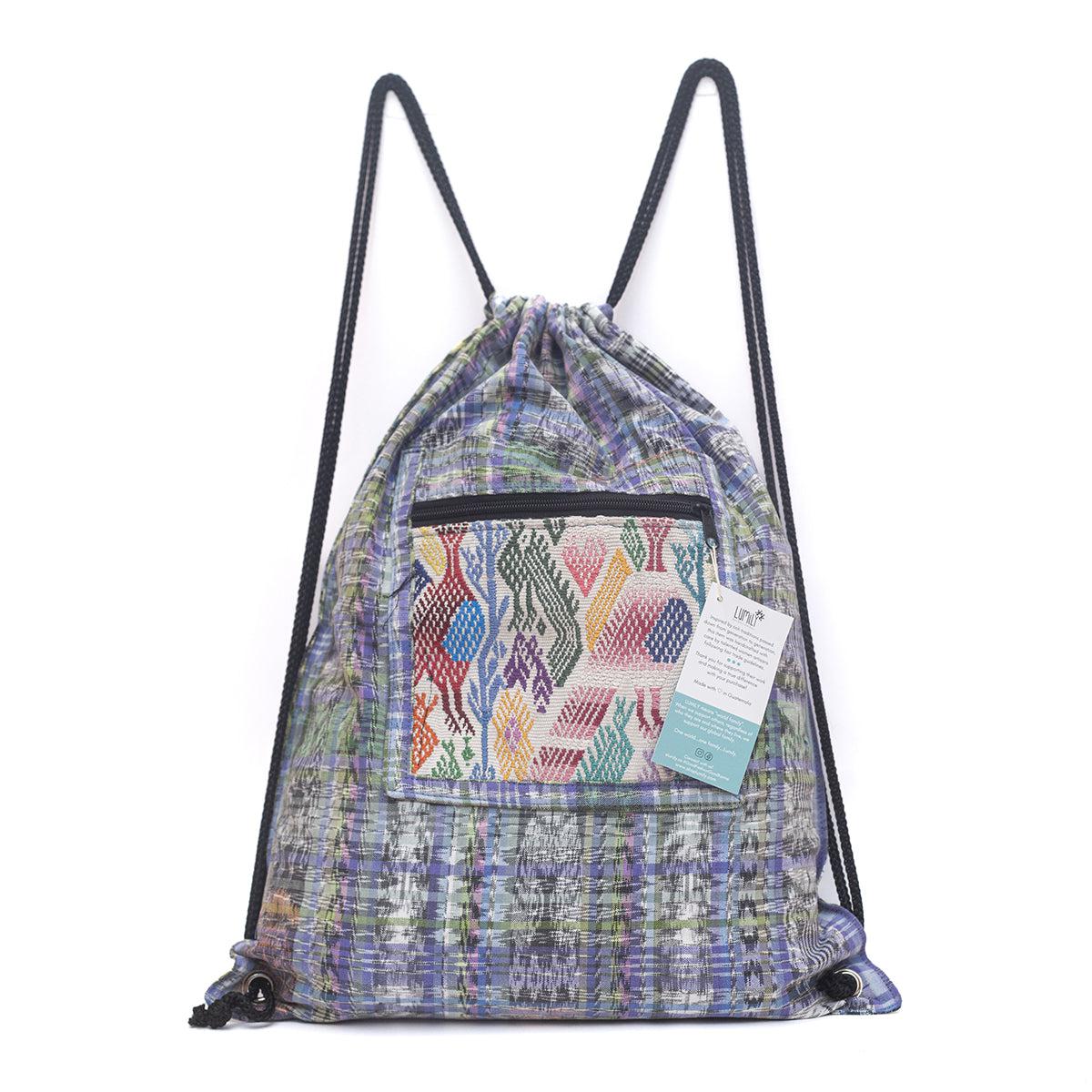 Upcycled Guatemalan Corte Backpack – Handmade Mayan Textile Bag