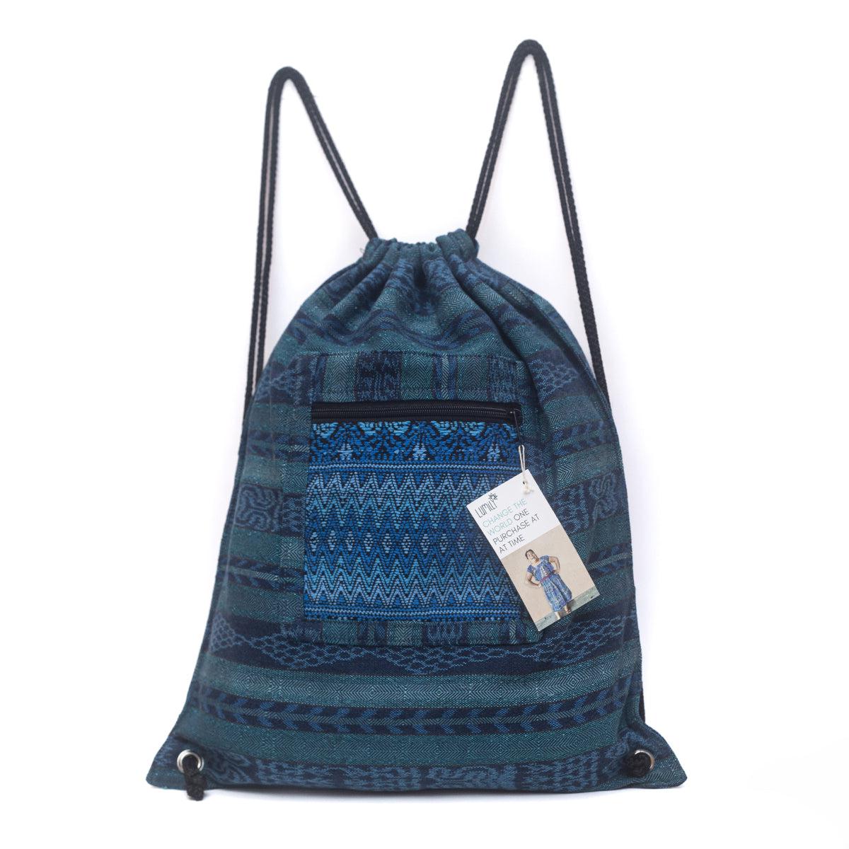 Upcycled Guatemalan Corte Backpack – Handmade Mayan Textile Bag