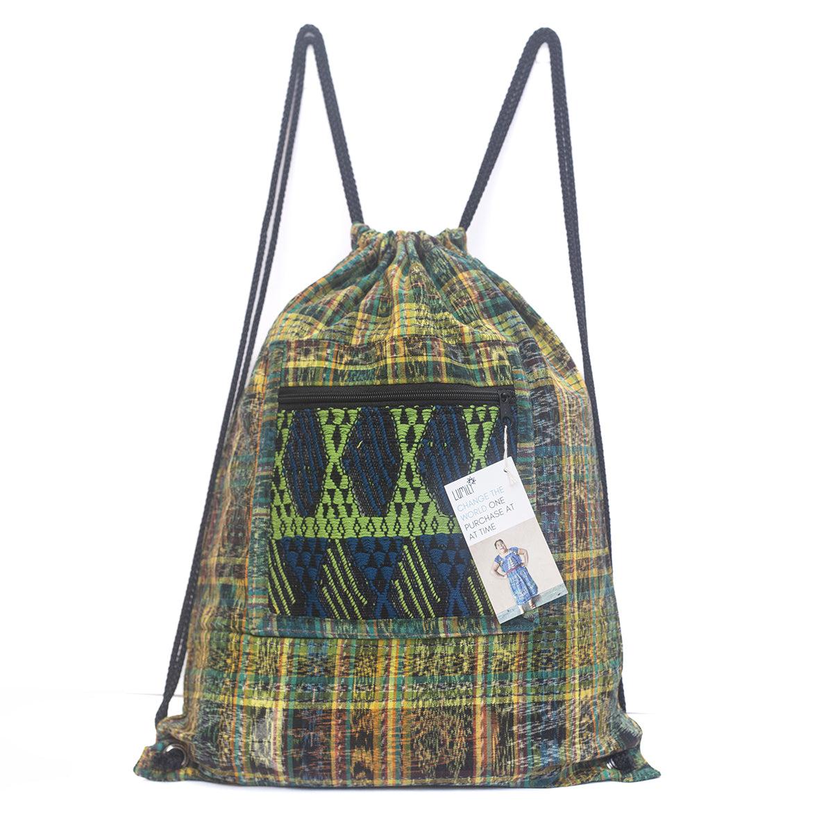 Upcycled Guatemalan Corte Backpack – Handmade Mayan Textile Bag