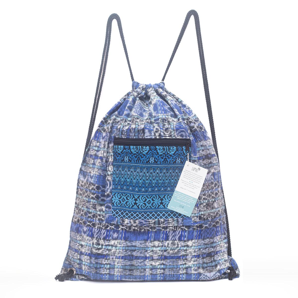Upcycled Guatemalan Corte Backpack – Handmade Mayan Textile Bag