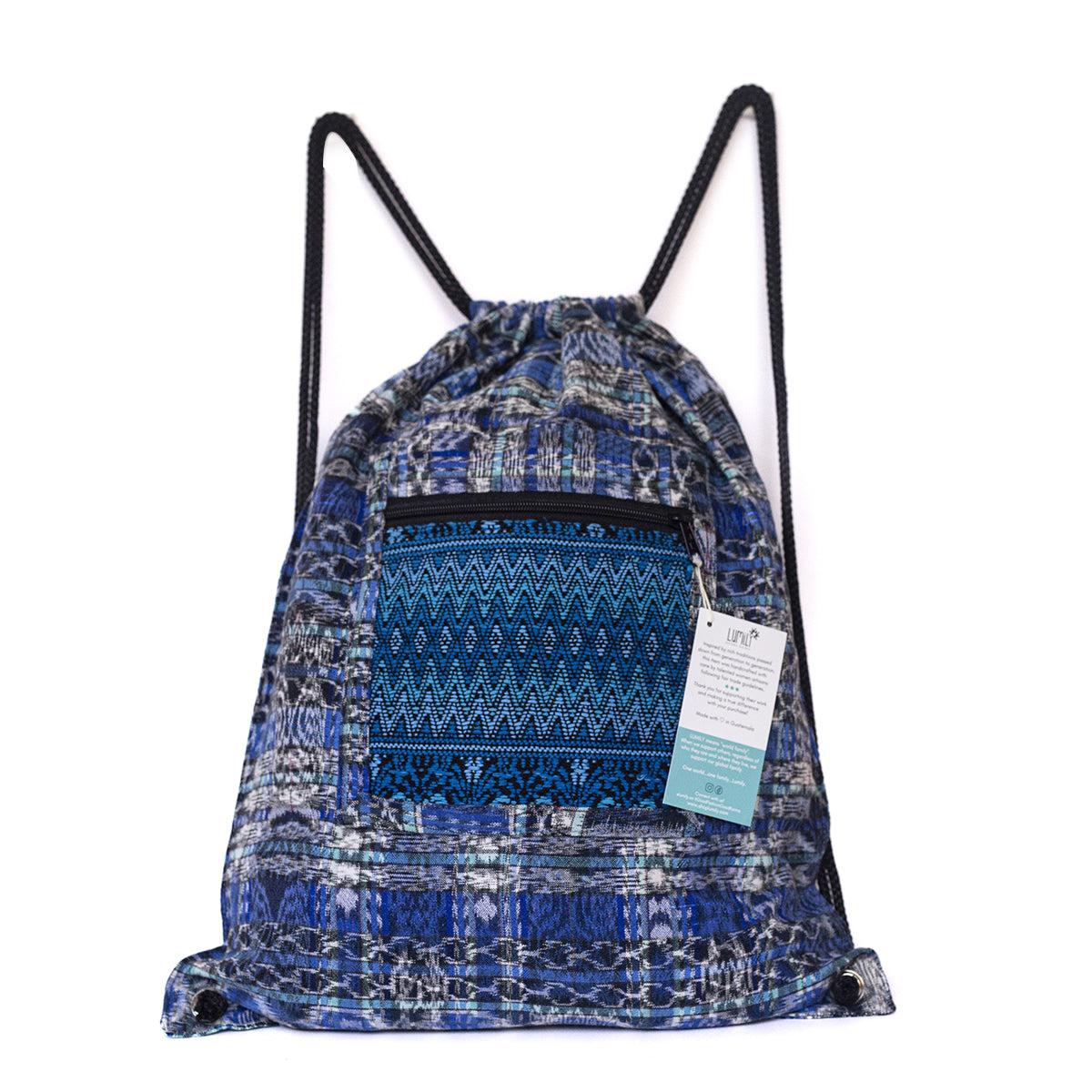 Upcycled Guatemalan Corte Backpack – Handmade Mayan Textile Bag