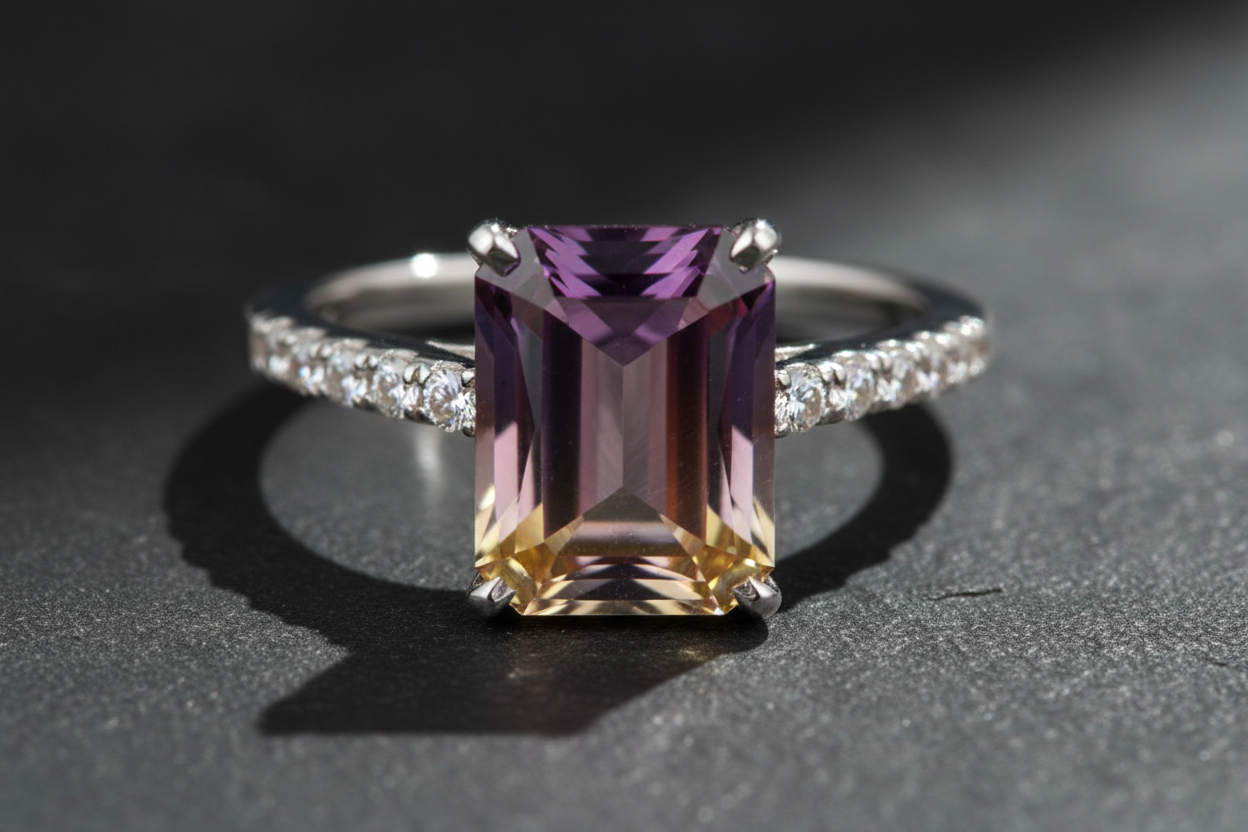 cushion cut ametrine