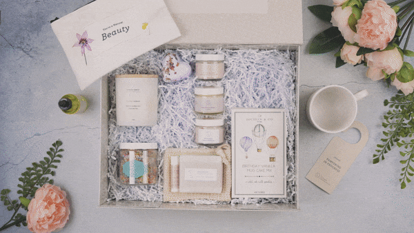 Personalized Birthday Gift Basket For Her With Spa Treats