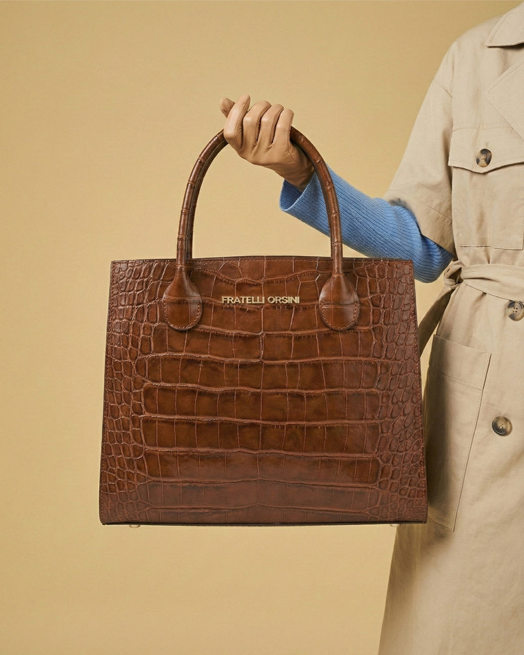 Patrizia Brown Italian Calf Leather Women's Handbag