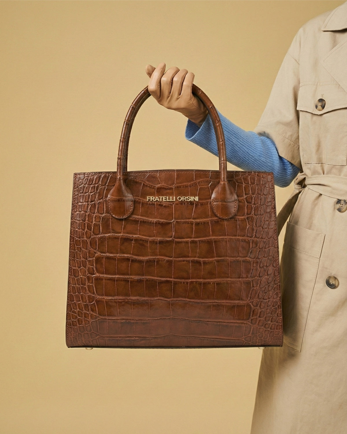Patrizia Brown Italian Calf Leather Women's Handbag