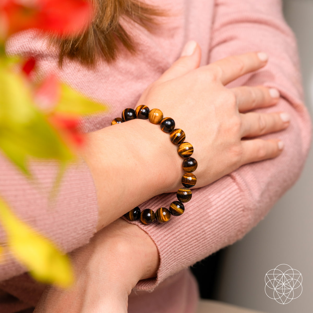 7A Grade Tiger's Eye Beaded Bracelet | Natural Golden Brown Crystal
