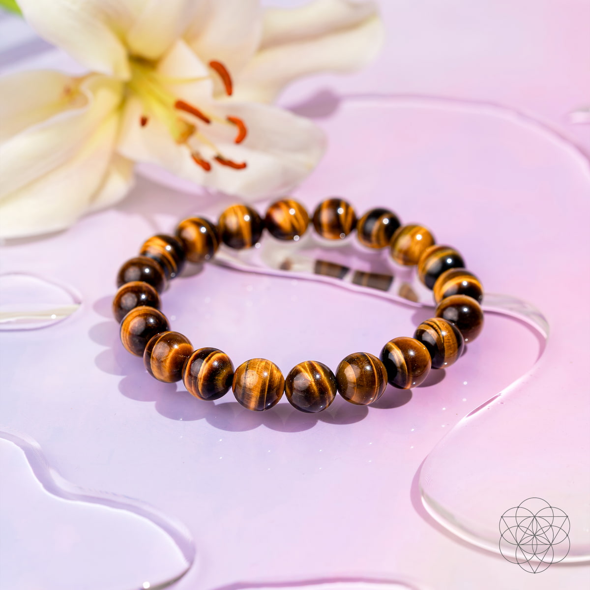 7A Grade Tiger's Eye Beaded Bracelet | Natural Golden Brown Crystal