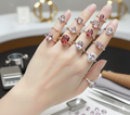 natural red spinel gemstone sterling silver ring

