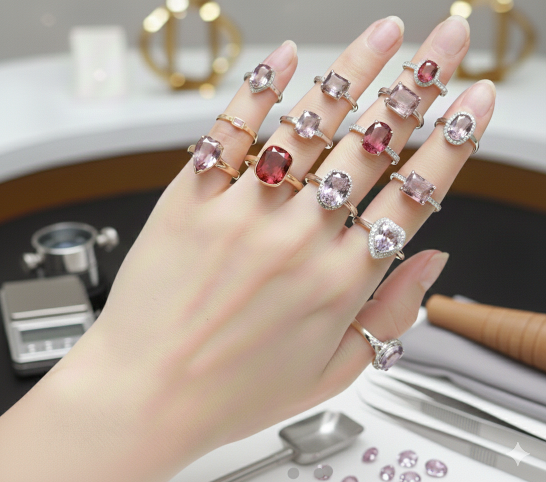 natural red spinel gemstone sterling silver ring

