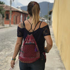 Upcycled Guatemalan Corte Backpack – Handmade Mayan Textile Bag