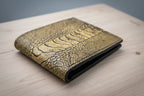 Genuine Ostrich Leather Bifold Wallet – Sand | Handcrafted Luxury