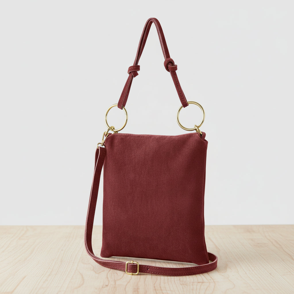 Italian suede crossbody purse for sale