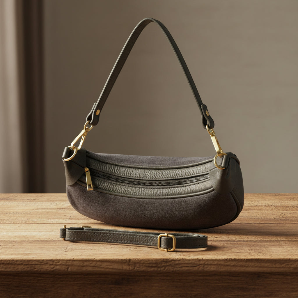 Buy Italian suede satchel Handbag