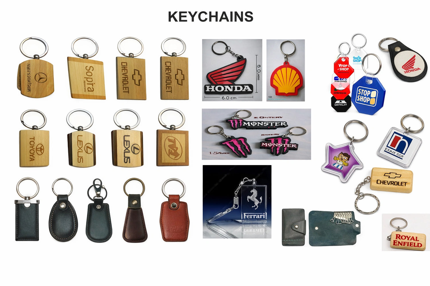 Promotional Keychains Wholesale | Wood, Leather & PVC Keyring | Custom Logo Printing