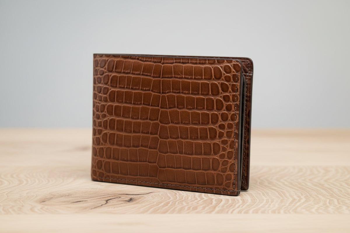 Handmade Russian Leather Bifold Wallet for Men 