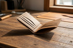 Ostrich Leather Wallet in Saddle Color