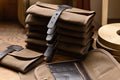 Waxed Canvas Tool Roll Organizer with Leather Accents – Handmade in USA