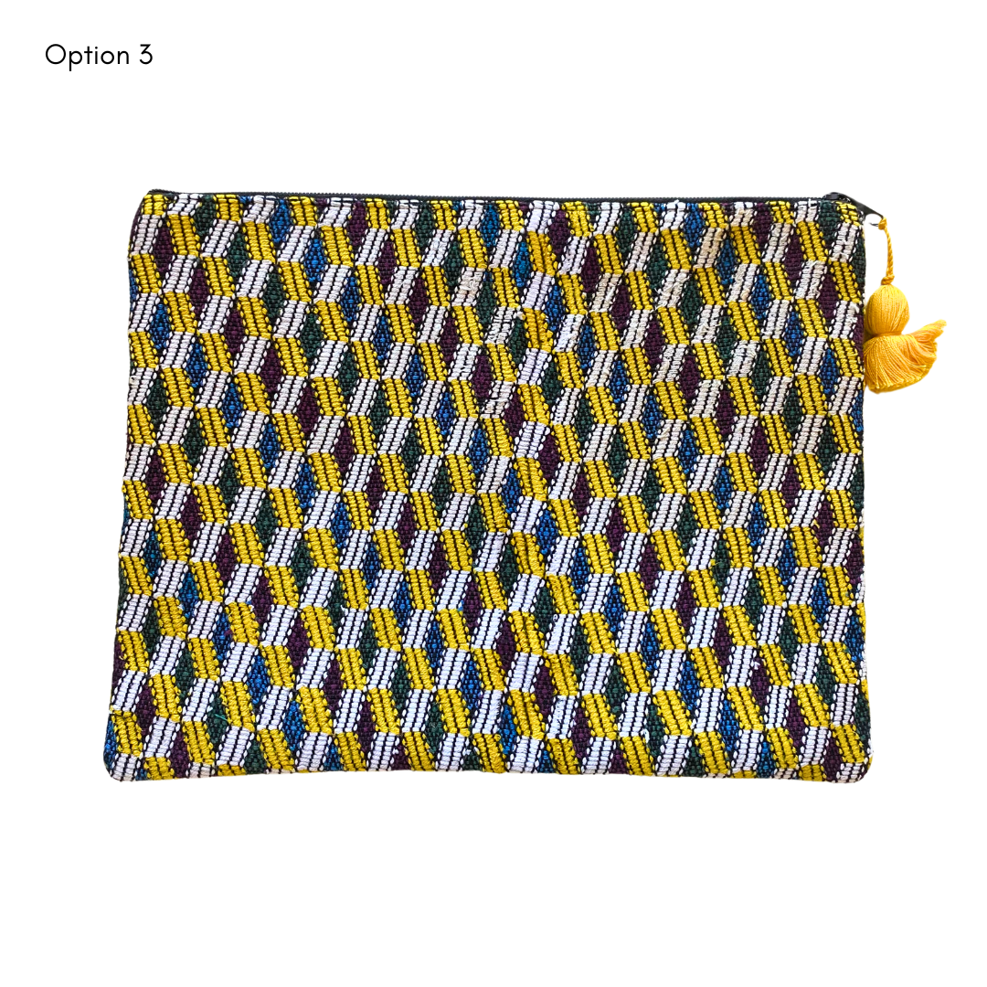 Upcycled Huipil Cosmetic Bag – Handmade Guatemalan Makeup Bag (2XL)