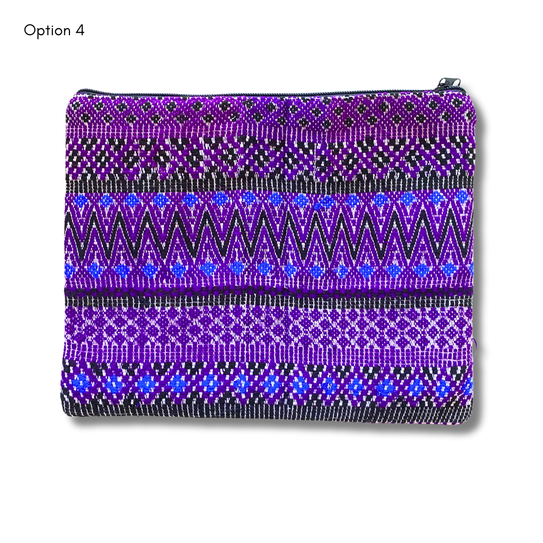 Upcycled Huipil Cosmetic Bag – Handmade Guatemalan Makeup Bag (2XL)