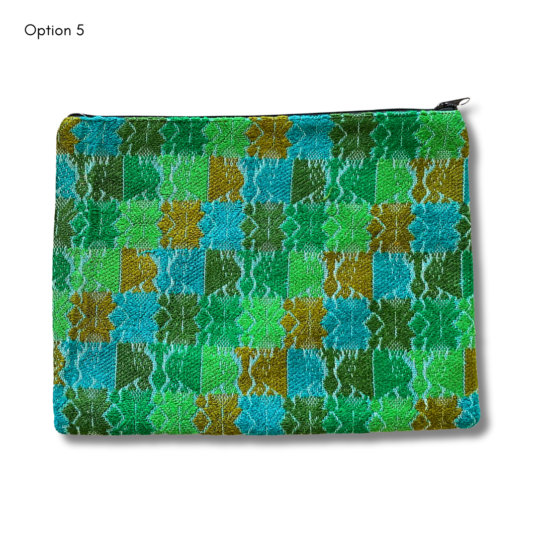 Upcycled Huipil Cosmetic Bag – Handmade Guatemalan Makeup Bag (2XL)