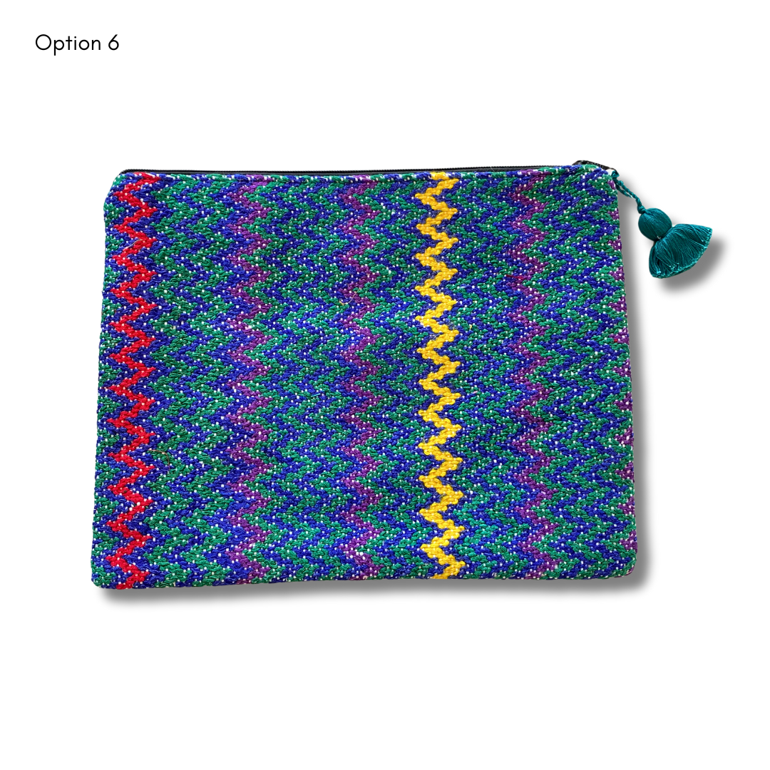 Upcycled Huipil Cosmetic Bag – Handmade Guatemalan Makeup Bag (2XL)