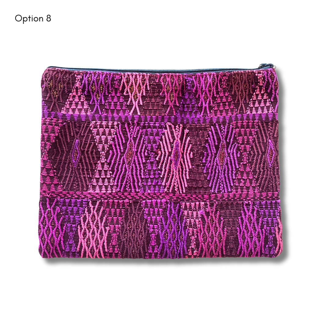 Upcycled Huipil Cosmetic Bag – Handmade Guatemalan Makeup Bag (2XL)