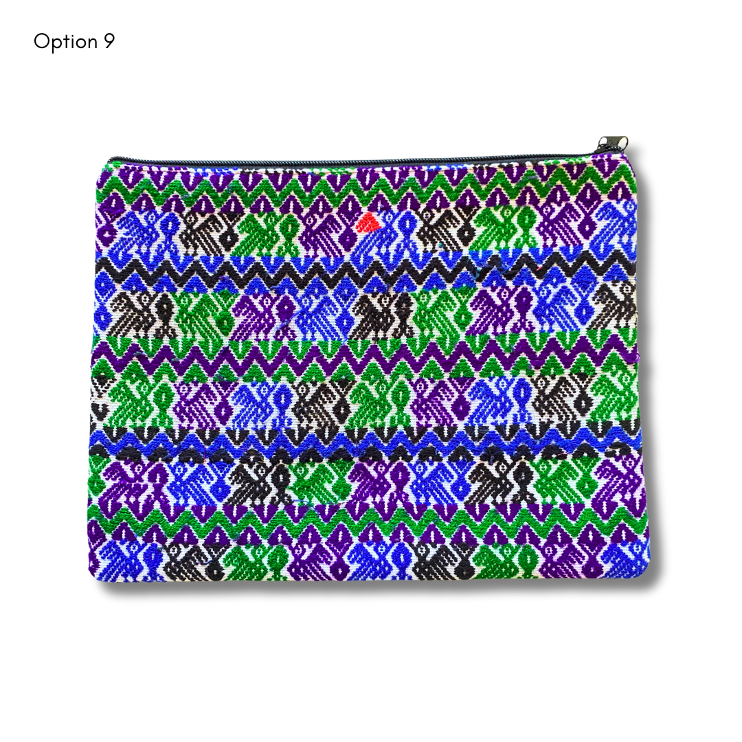 Upcycled Huipil Cosmetic Bag – Handmade Guatemalan Makeup Bag (2XL)