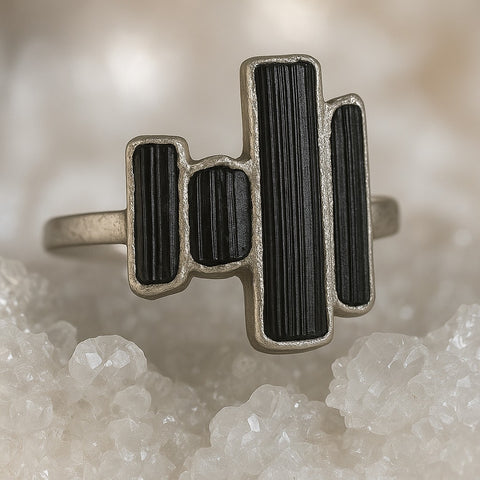 Handmade Silver Tourmaline Ring

