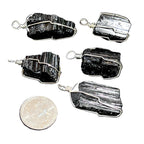 Raw Tourmaline Pendants 