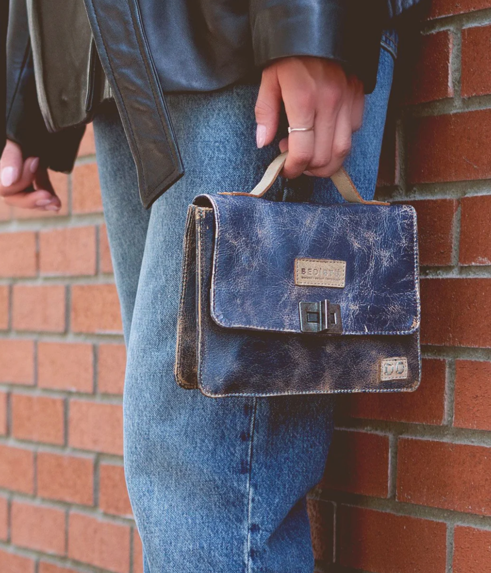 Leather Mini Crossbody Bag – Handmade Vegetable Tanned Small Purse for Women