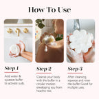 exfoliating body buffer for shower