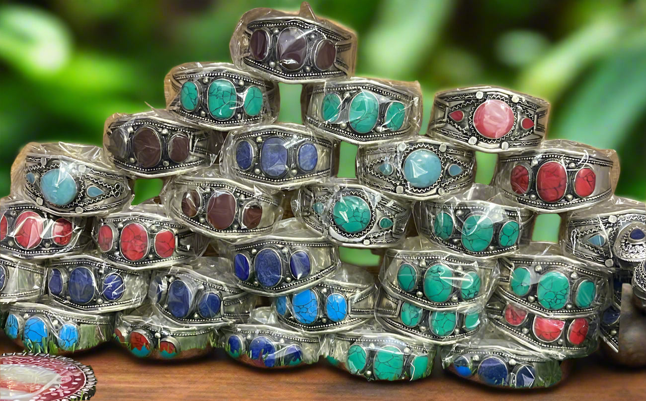 12 Pairs Of Afghani Tribal Cuff| Kuchi Handcuff| wholesale boho jewellery